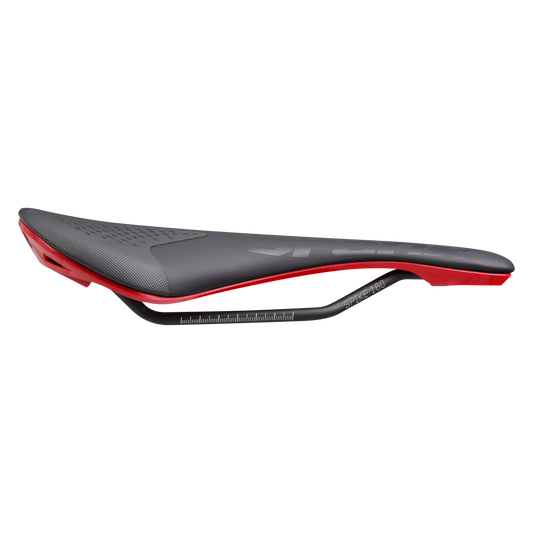 Selle SPANK SPIKE 160 Cuir Rails CrMo Rouge