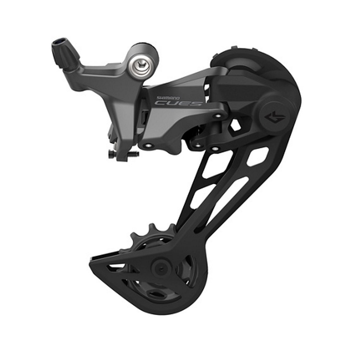 SHIMANO CUES U6020-SGS achterderailleur, 11-speed, lange kooi – product op witte achtergrond