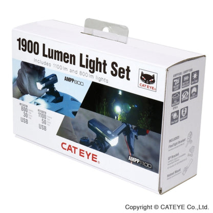 Voorverlichting CATEYE COMBO AMPP1100 en AMPP800 Helm