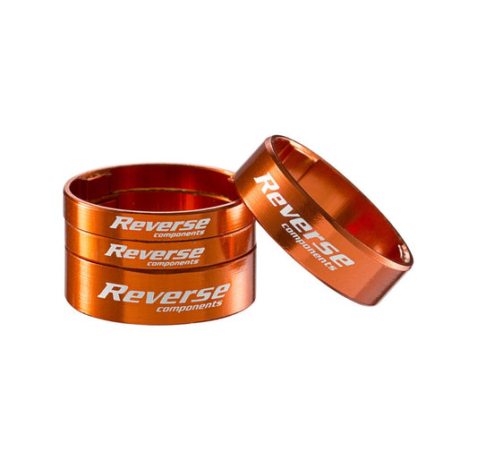 REVERSE COMPONENTS ultralichte aluminium stuurstangafstandhouderset 1"1/8 oranje