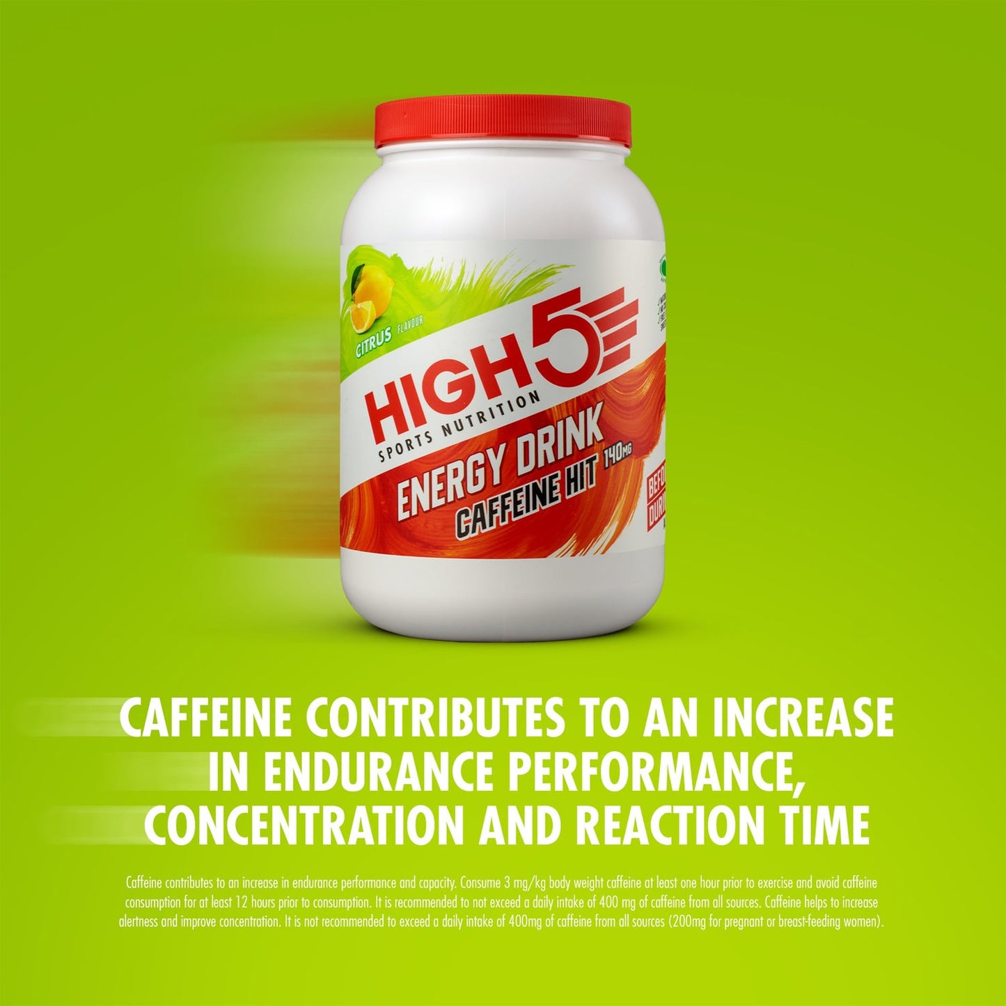 Energiedrank High5 ENERGY DRINK CAFFEINE HIT (1,4kg) Citroen