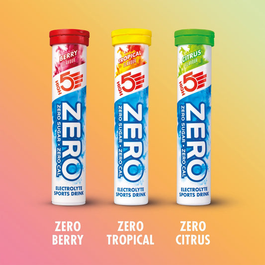 3x20 pak High5 ZERO hydratatie elektrolyten fruit rood/citroen/tropisch zuigtabletten