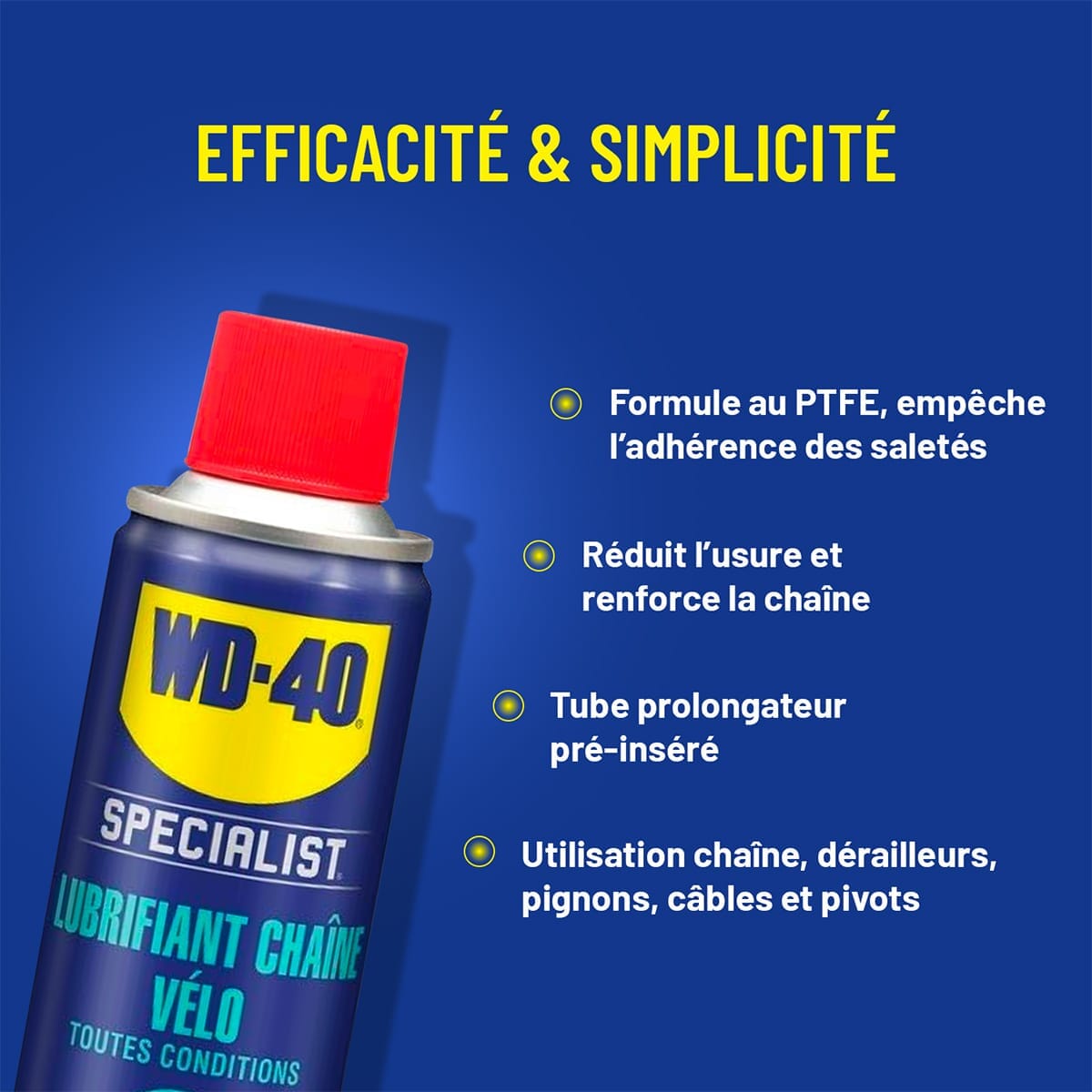 Lubrifiant Chaîne WD-40 SPECIALIST Toutes Conditions (250 ml)