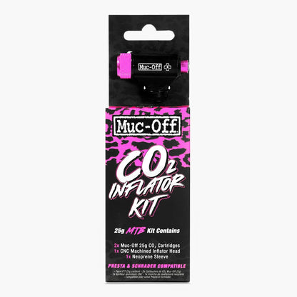 CO2-inflator MUC-OFF MTB + Schroefdraad CO2-patronen 25g (x2)