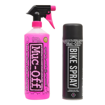 Pack Reiniger MUC-OFF Bike Cleaner (1 L) + Glansproduct MUC-OFF BIKE PROTECT (500 ml)