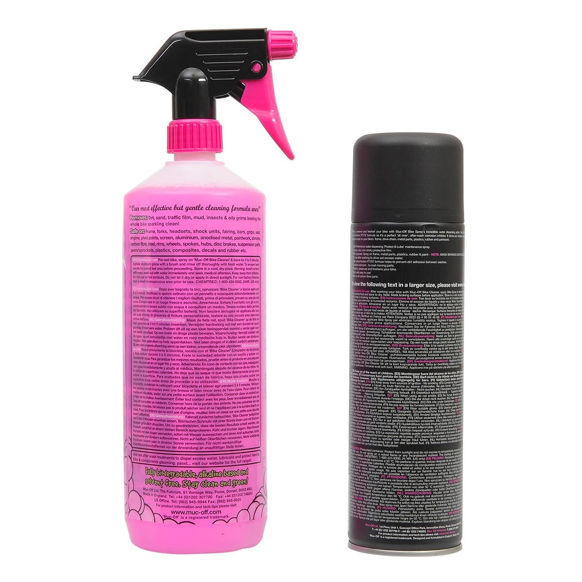 Pack Nettoyant MUC-OFF Bike Cleaner (1 L) + Lustrant MUC-OFF BIKE PROTECT (500 ml)