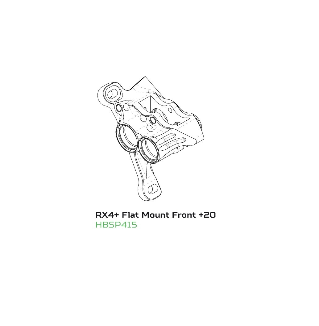 Étrier de Frein à Disque HOPE RX4+ FMF(+20) 70 mm 4 Pistons Bronze