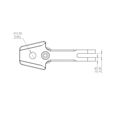 Bevestigingssteun voor Voorverlichting EXPOSURE LIGHTS 3 PRONG Type GoPro