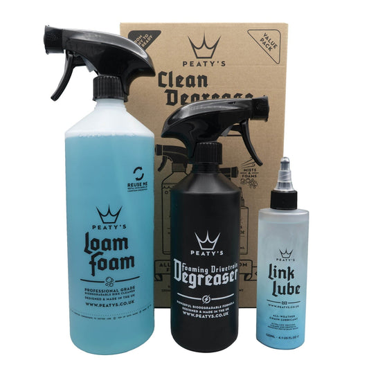 Kit d'Entretien PEATY'S WASH DEGREASE LUBRICATE STARTER PACK