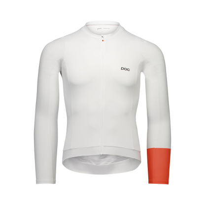 Wielershirt POC CADENCE Lange Mouwen Wit