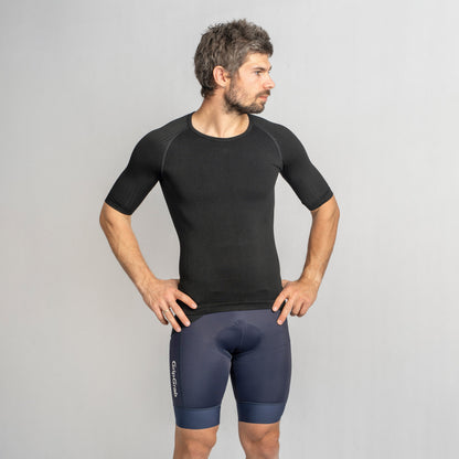 GRIPGRAB PACR naadloos ondershirt voor lente en herfst met korte mouwen zwart