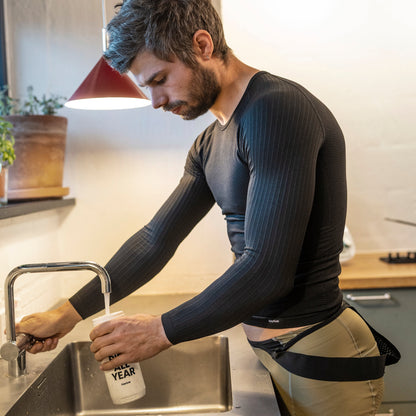 GRIPGRAB PACR naadloos ondershirt met lange mouwen voor lente en herfst zwart