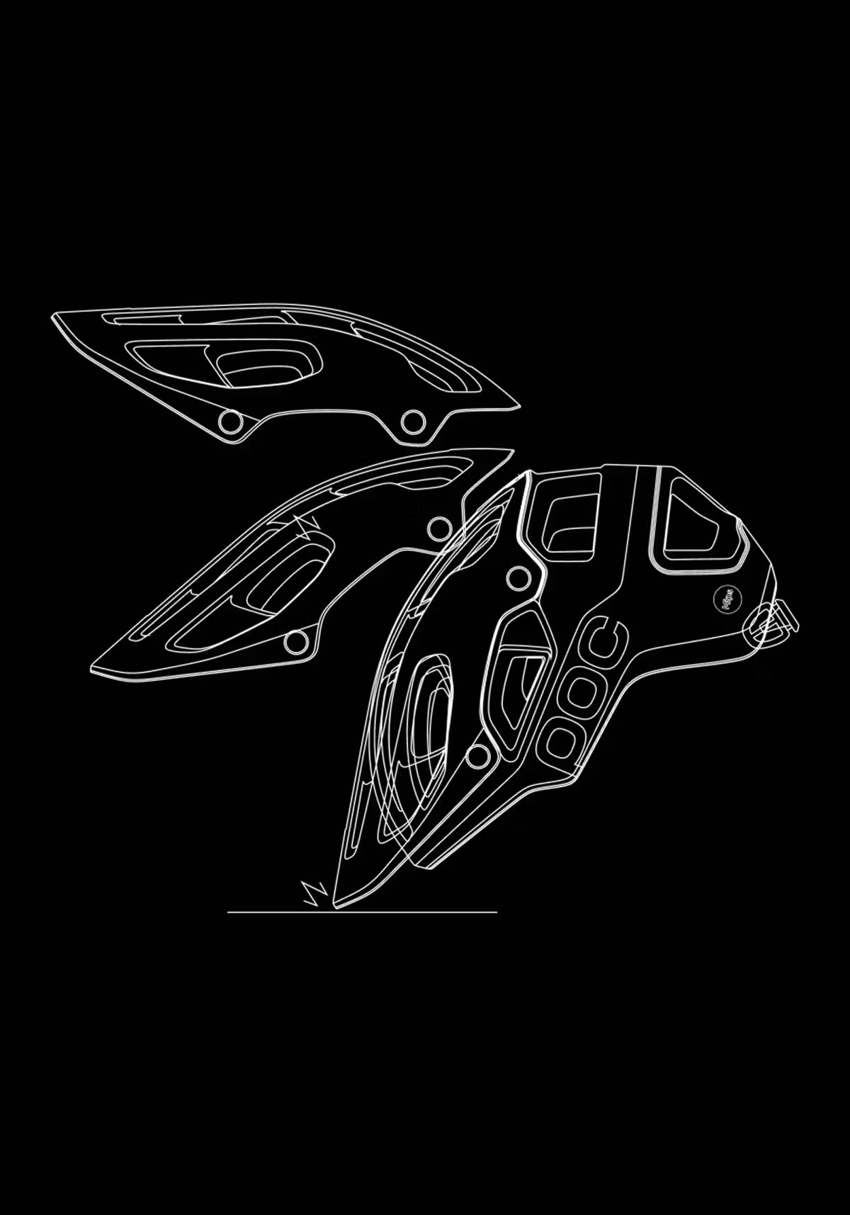 POC CULARIS PURE MTB Helm Zwart/Wit Mat