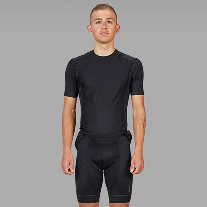 GRIPGRAB windwerend thermisch ondershirt met korte mouwen zwart