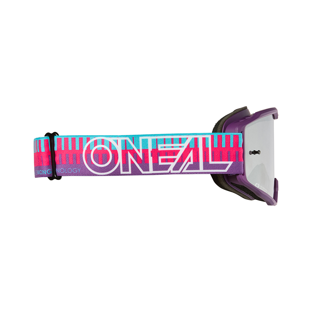 Masque O'NEAL B-10 STRIPED Rose/Violet Écran Silver Mirror