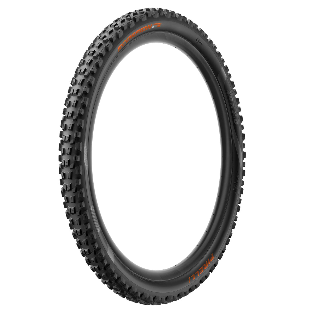 PIRELLI SCORPION ENDURO M COLOUR EDITION buitenband 29x2.60 HardWall Tubeless Ready vouwband zwart/oranje