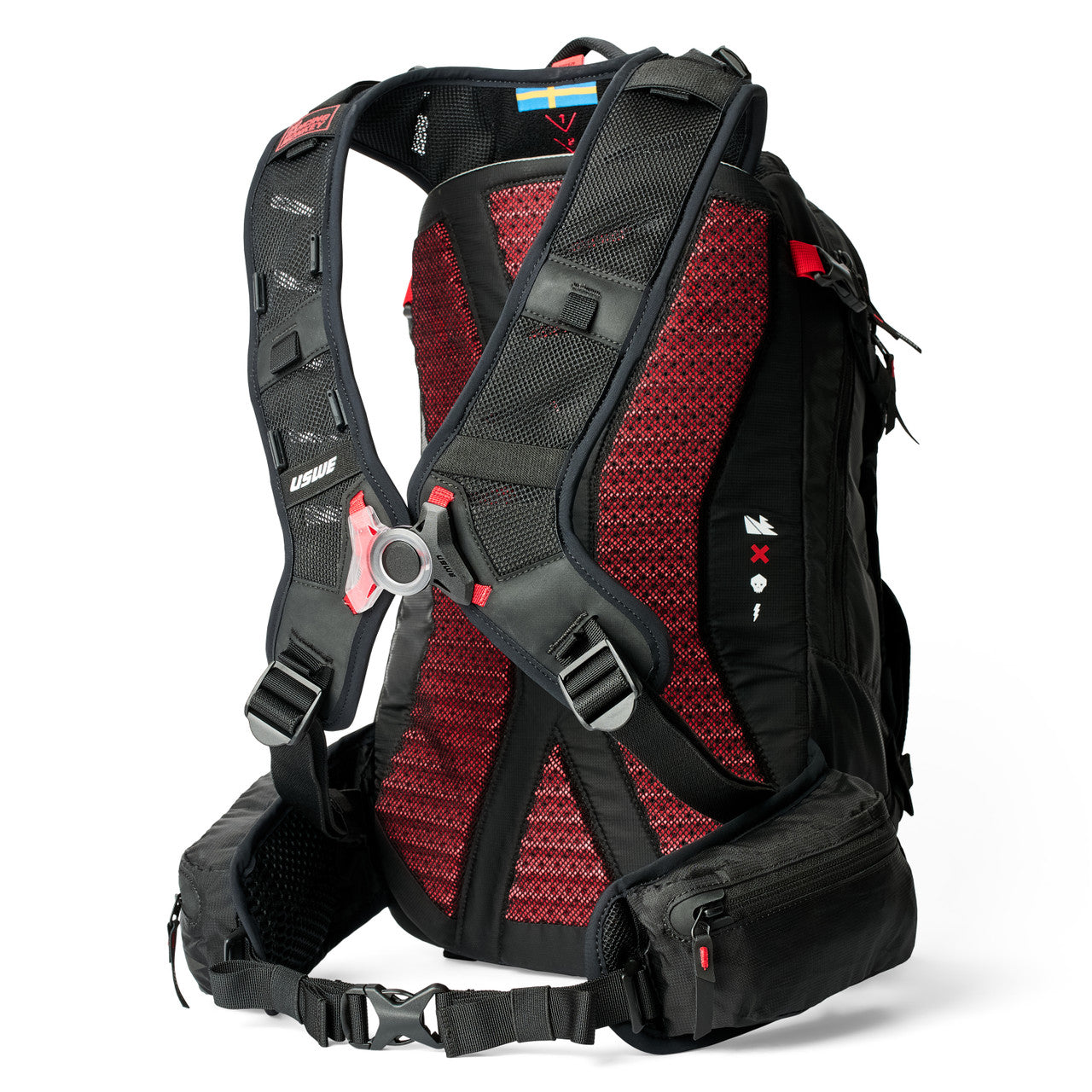USWE ZIPPERED DAYPACK 16L Rugzak Zwart