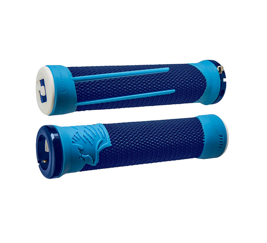 Grips ODI AARON GWIN Lock-On 135 mm Bleu