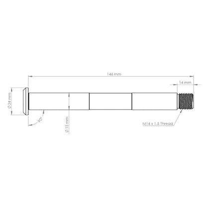 Wielas BURGTEC voor FOX vorken 15x100 mm vóór 2021 zwart