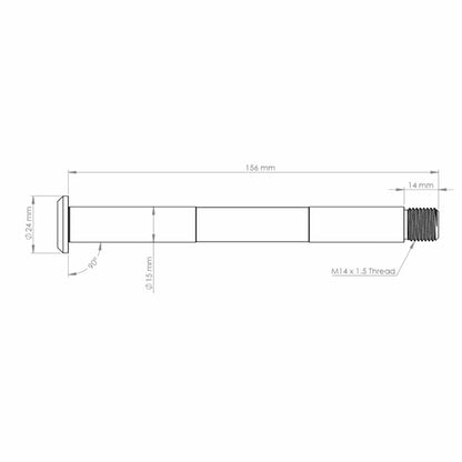 Voorwielasje BURGTEC voor FOX 15x110 mm Boost Voorvork 2021 Oranje