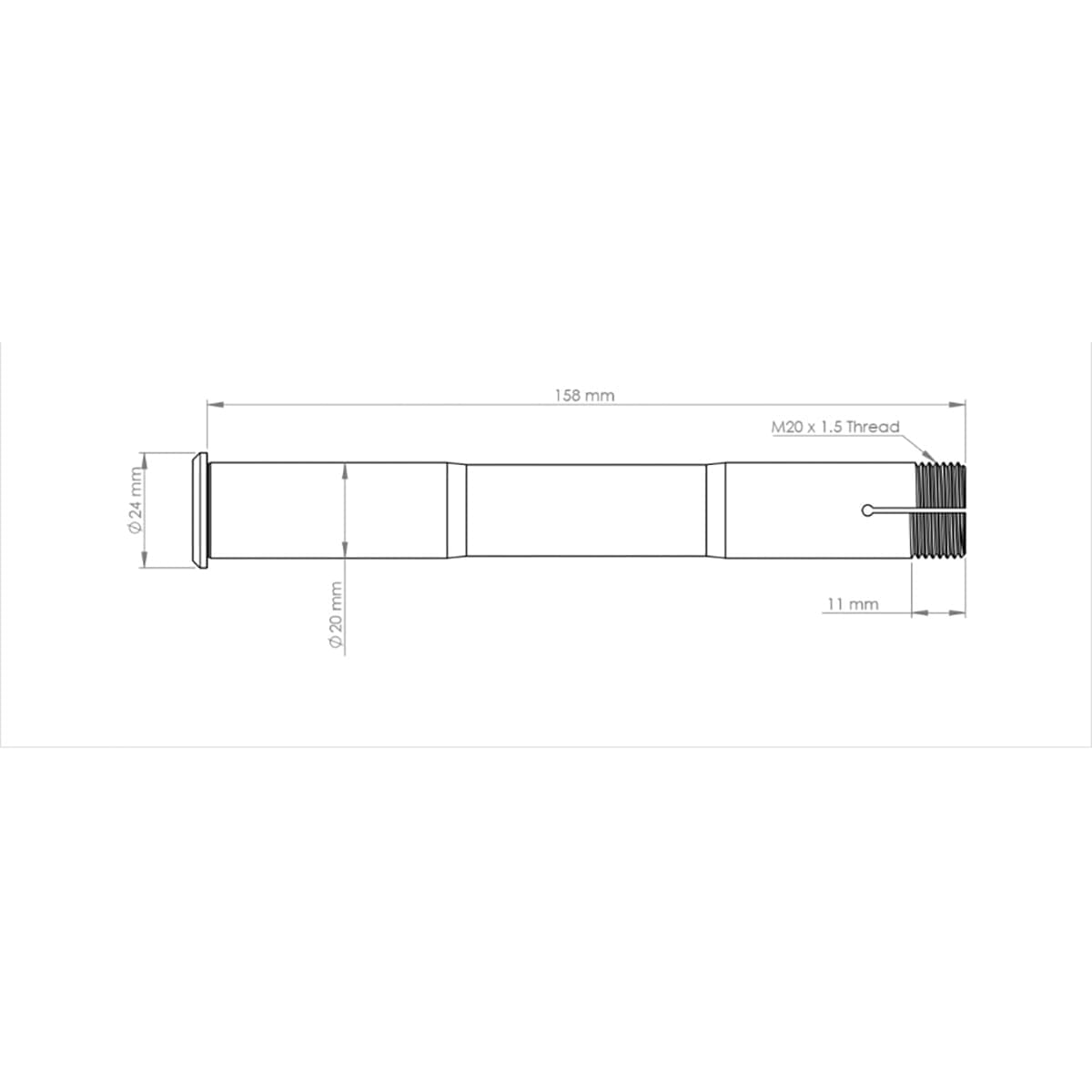 Axe de Roue Avant  BURGTEC ROCKSHOX BOXXER 20x110 mm