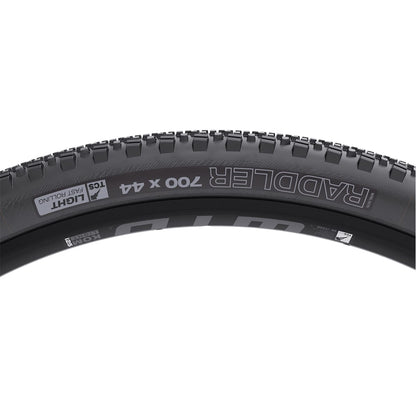 Band WTB RADDLER TCS LIGHT FAST ROLLING DUAL DNA SG2 700x44c Tubeless Ready Versterkt Zwart