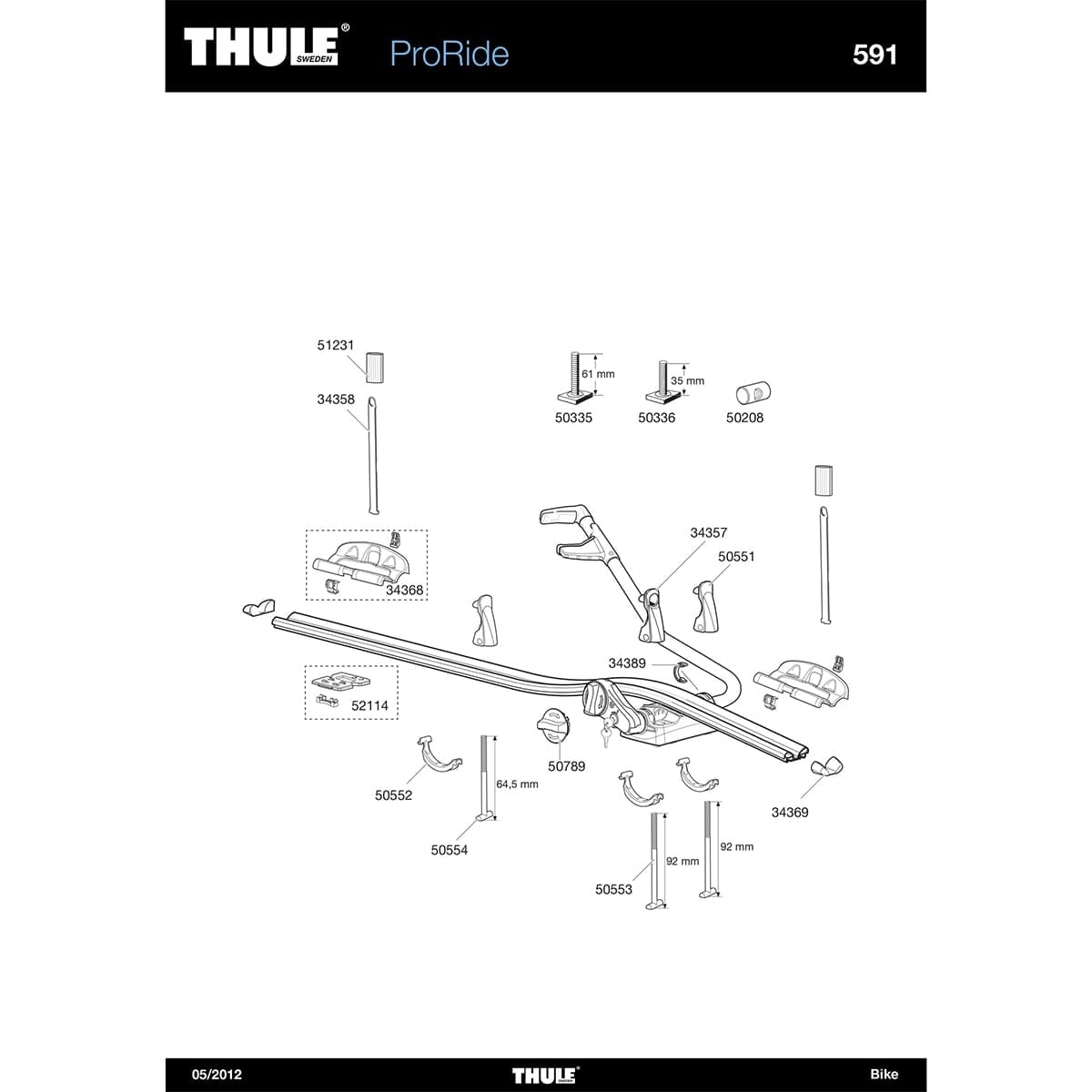 Boucle de Roues THULE pour Porte-Vélos PRORIDE591 34358