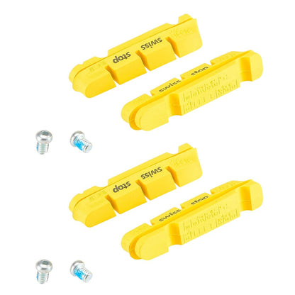Kit 4 Remblokken SWISS STOP FLASH Geel Carbon