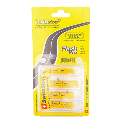 Kit 4 Remblokken SWISS STOP FLASH Geel Carbon