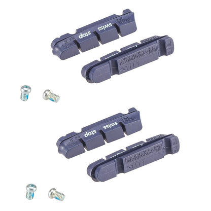 Kit 4 Remblokken SWISS STOP FLASH Blauw Aluminium