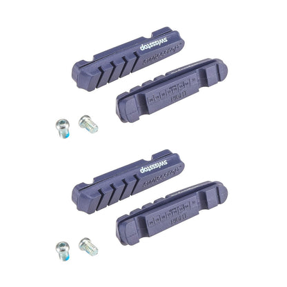 Kit 4 Remblokken SWISS STOP FLASH EVO Blauw Aluminium