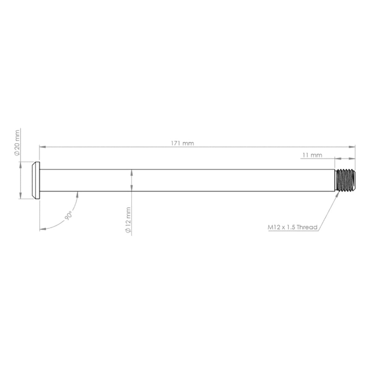 Axe de Roue Arrière BURGTEC 171 mm pour Cadre Yeti Bleu