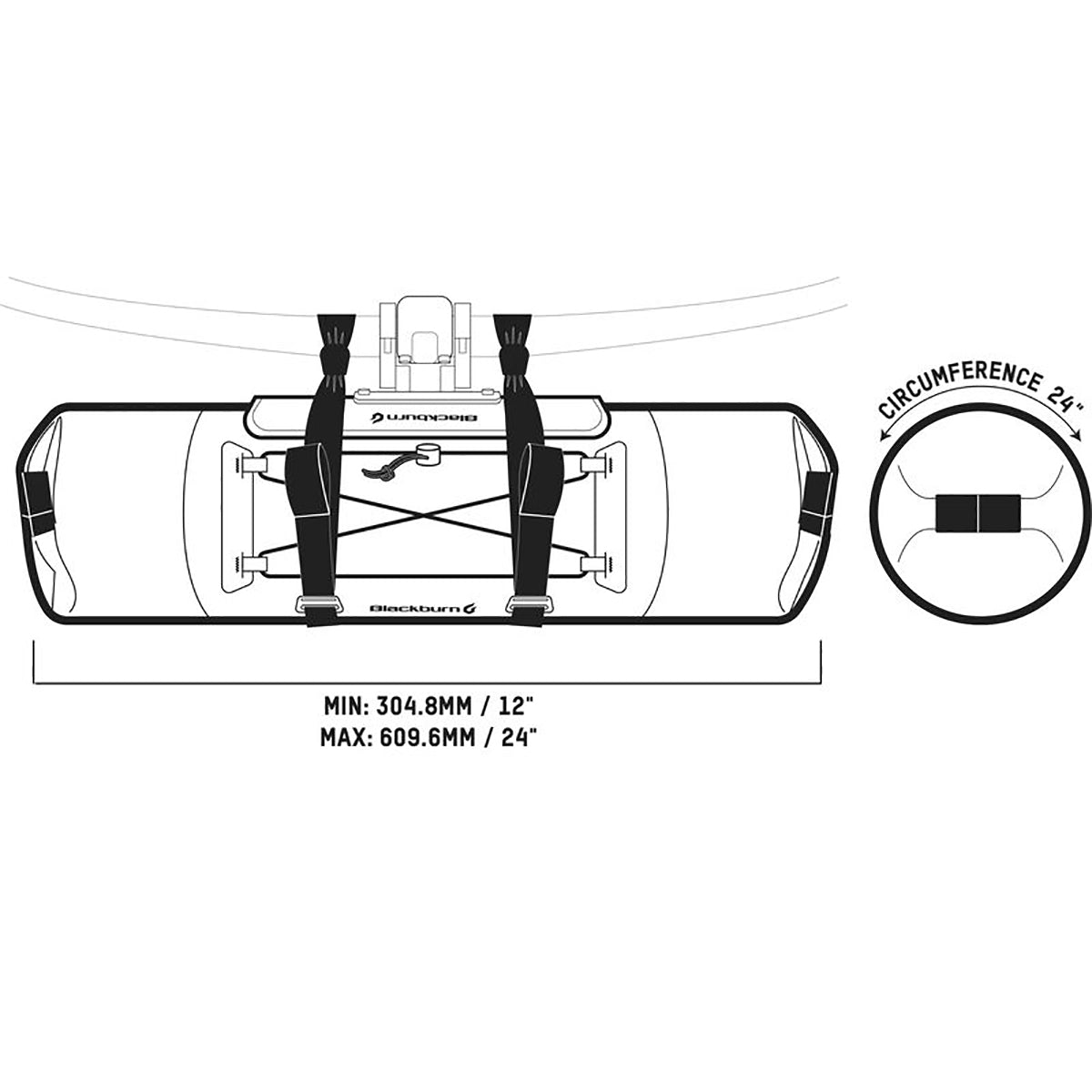 Sacoche de Guidon BLACKBURN OUTPOST ELITE HB ROLL 14 L Noir