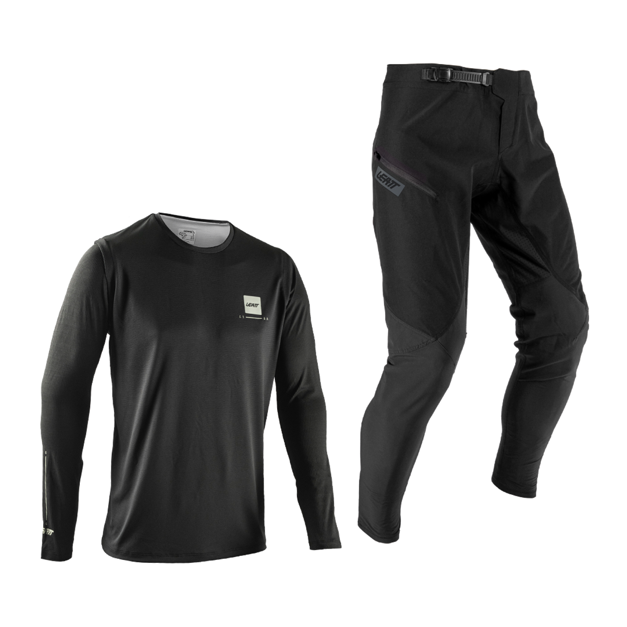 LEATT MTB GRAVITY 1.0 Junior Trui + Broek Kit Zwart