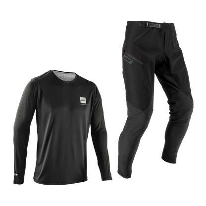 Kit Shirt + Broek LEATT MTB GRAVITY 1.0 Junior Zwart