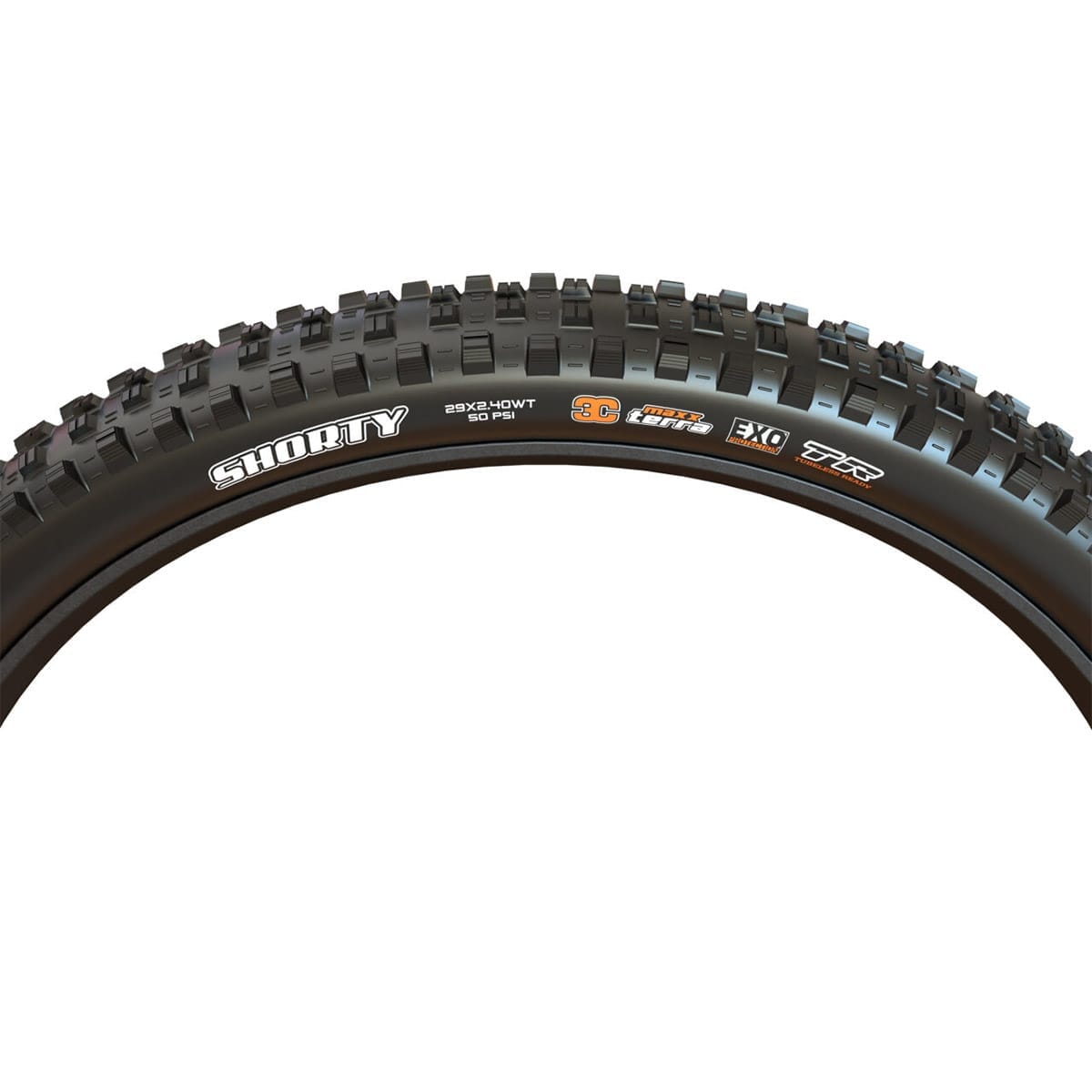 Pneu MAXXIS SHORTY 29x2.40 WT DH 3C MaxxGrip Tubeless Ready Souple Noir