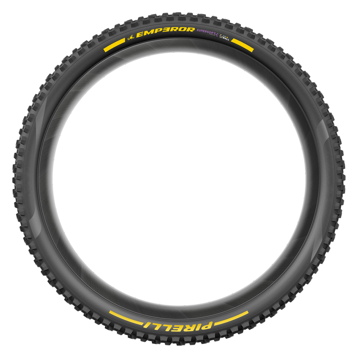 Pneu PIRELLI SCORPION EMPEROR 29x2.40 Supersoft DH+Wall Tubeless Ready Souple Noir/Jaune Team Edition