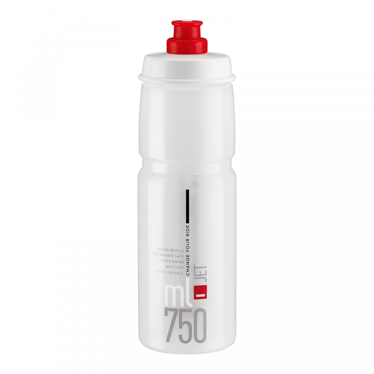 ELITE JET Fles Transparant Logo Rood