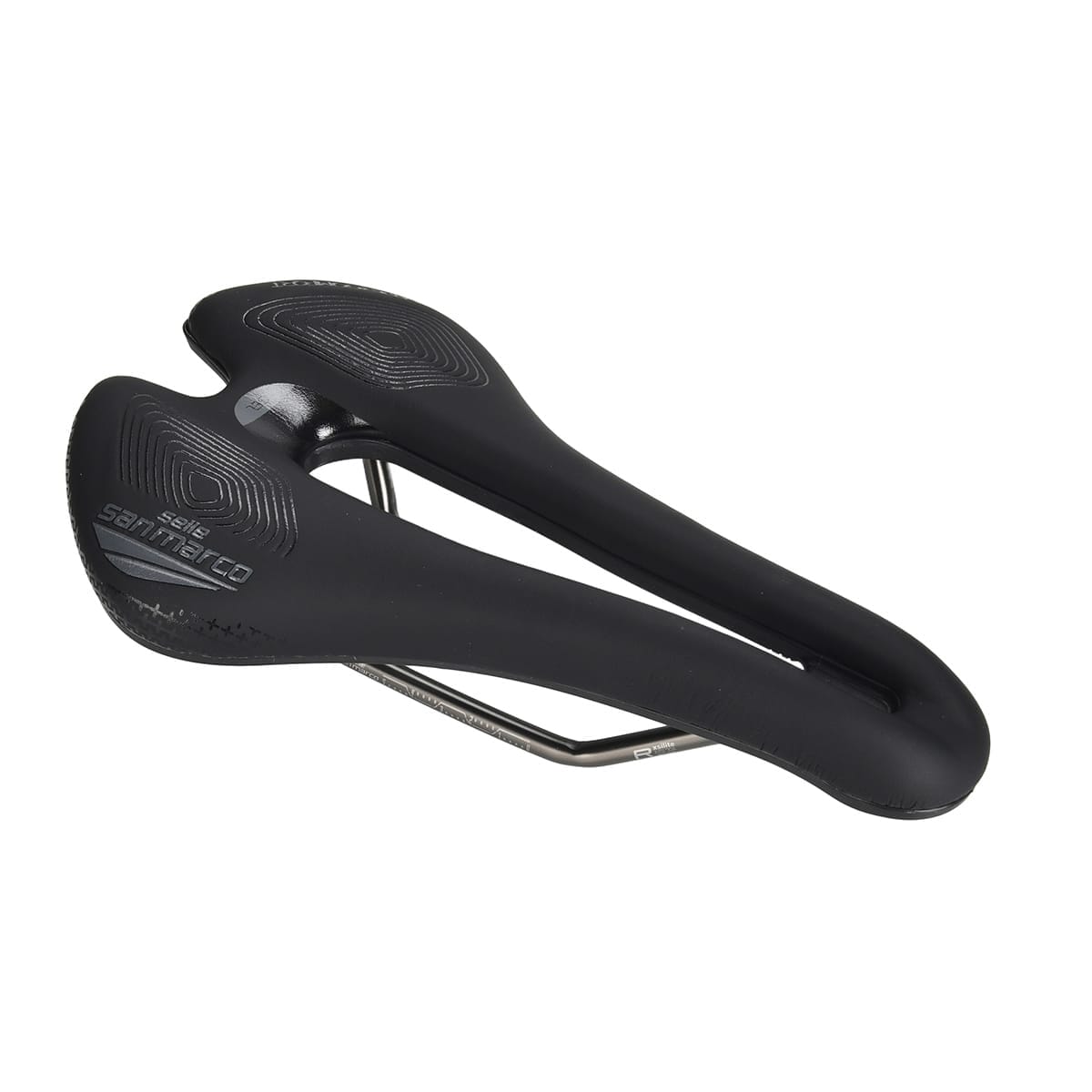 Selle SELLE SAN MARCO APSIDE SHORT SUPERCOMFORT OPEN-FIT RACING 139mm Rails Manganèse