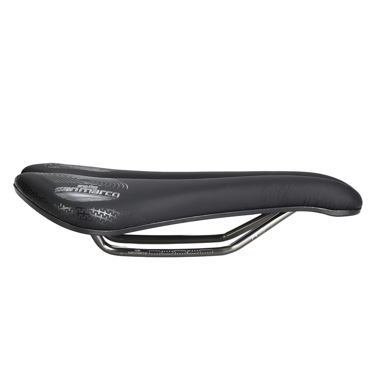 Selle SELLE SAN MARCO APSIDE SHORT SUPERCOMFORT OPEN-FIT RACING 139mm Rails Manganèse