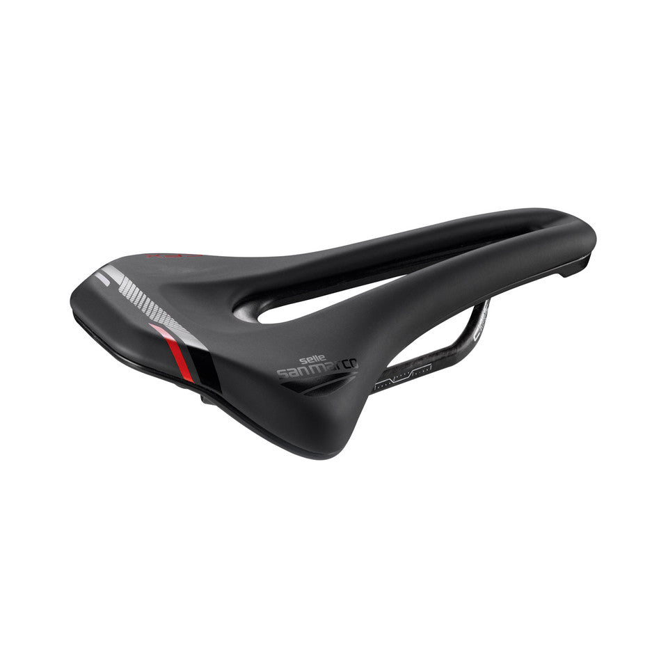 Selle SAN MARCO GROUND SHORT OPEN-FIT CARBON FX 155mm Noir