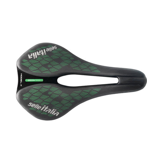 Zadel SELLE ITALIA MODEL X GREEN SUPERFLOW LEAF L Rails Fec Groen/Zwart