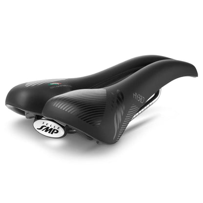 Zadel SMP HYBRIDE breedte 140mm stalen rails
