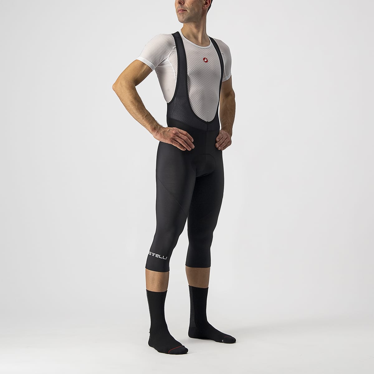 CASTELLI ENTRATA THERMAL 3/4 Bibtights Zwart