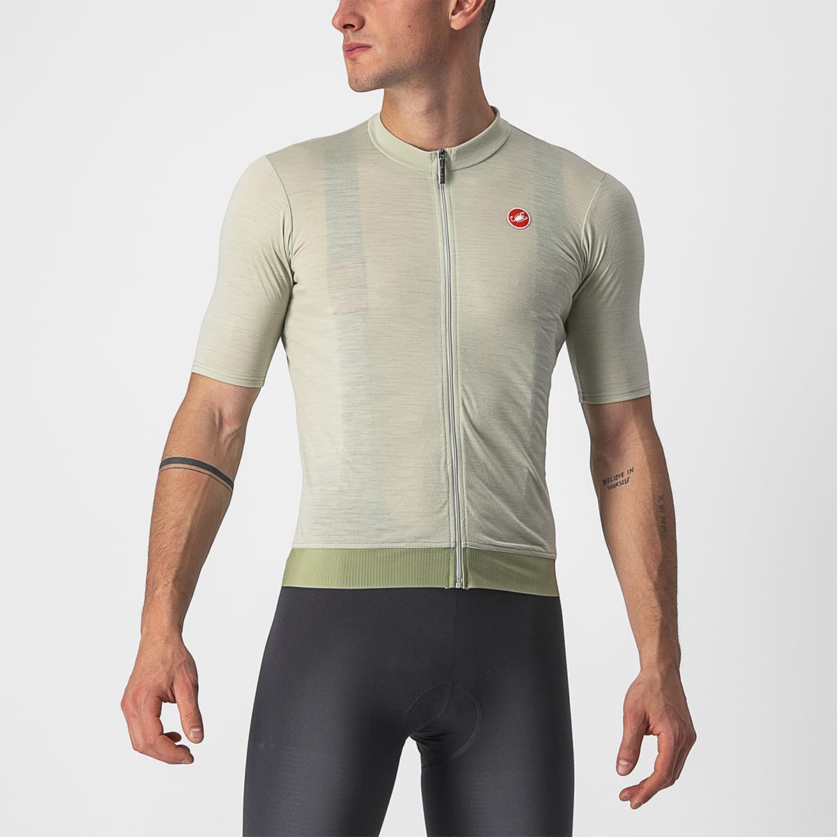 CASTELLI ESSENZA Korte Mouw Jersey Groen