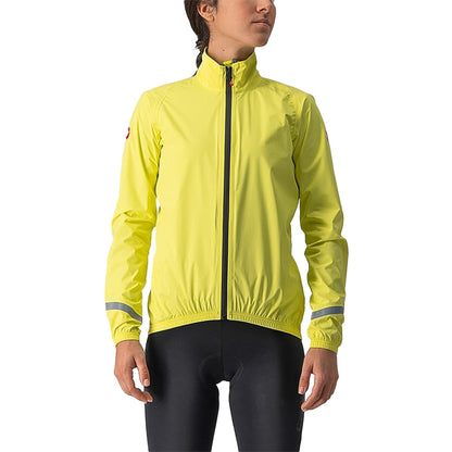 Jacket CASTELLI EMERGENCY 2 RAIN Dames Geel
