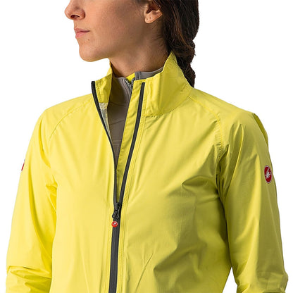 Jacket CASTELLI EMERGENCY 2 RAIN Dames Geel