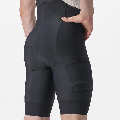 Korte Bretelles Koersbroek CASTELLI UNLIMITED CARGO Zwart