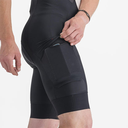 Korte Bretelles Koersbroek CASTELLI UNLIMITED CARGO Zwart