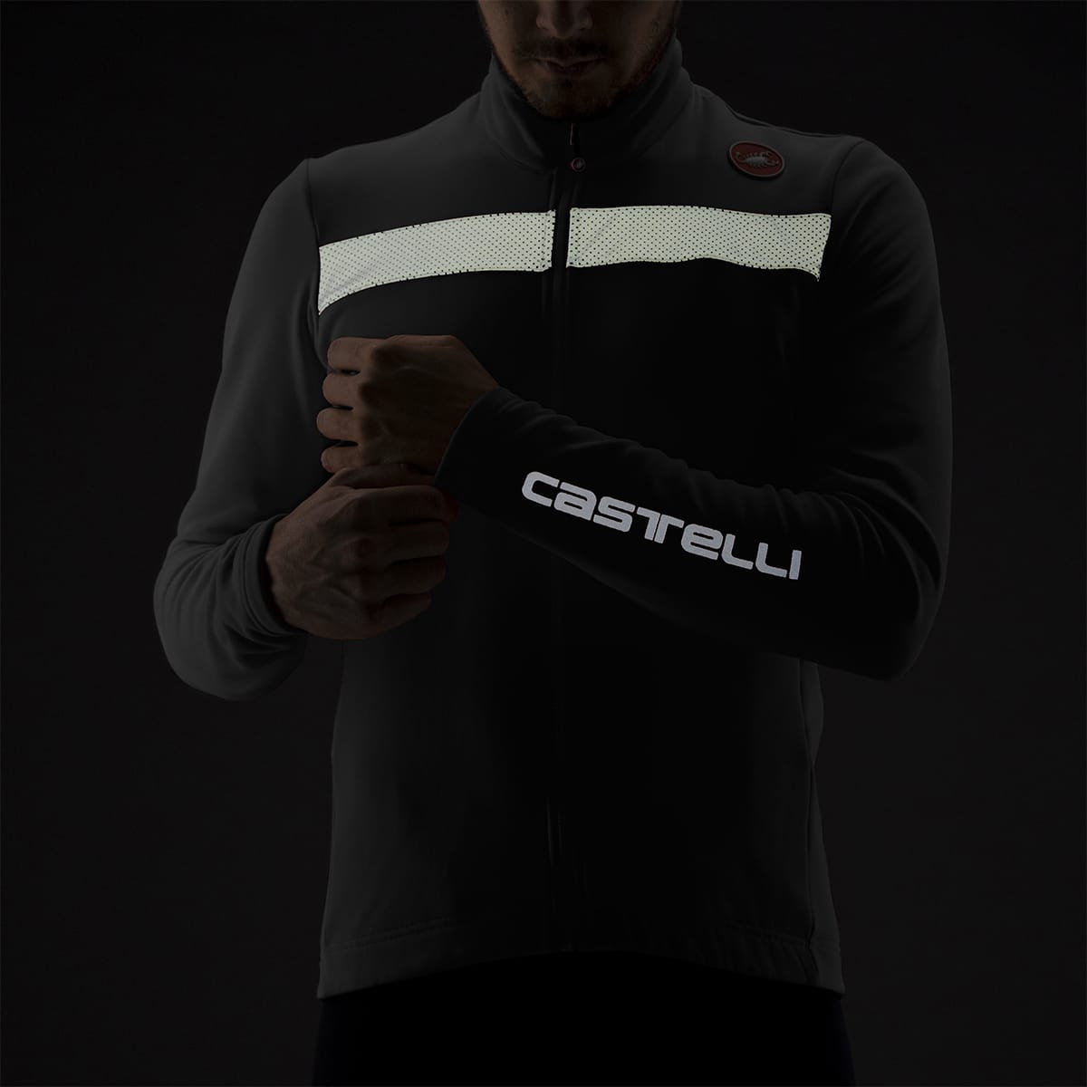 CASTELLI PURO 3 FZ Lange Mouw Jersey Zwart/Grijs